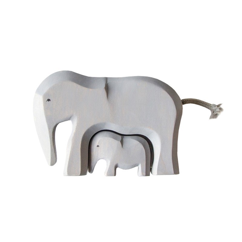 Wooden Elephant Set