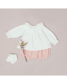 Baby White Ruffle Blouse 