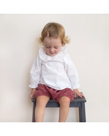 Baby White Ruffle Blouse 