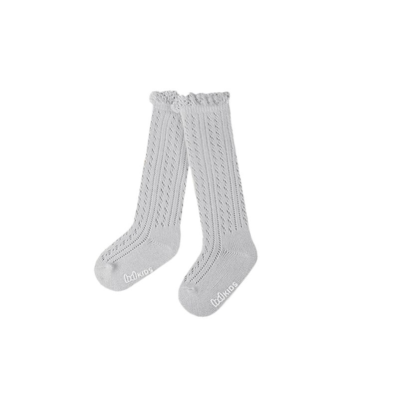 BS. Double Lace Grey Knee Socks