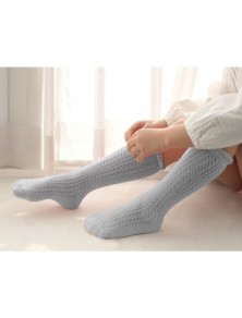 BS. Double Lace Grey Knee Socks