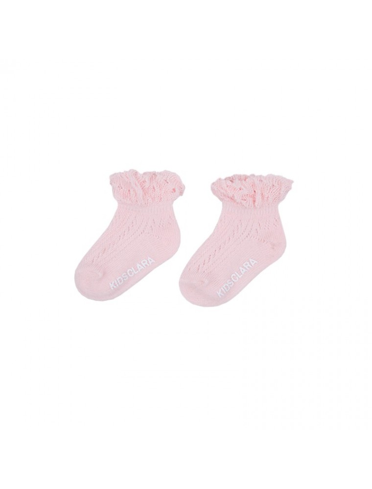 Baby Pastel Pink Openwork Ankle Socks