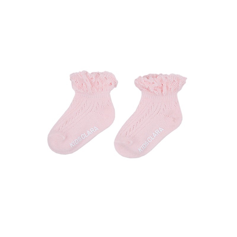 Baby Pastel Pink Openwork Ankle Socks