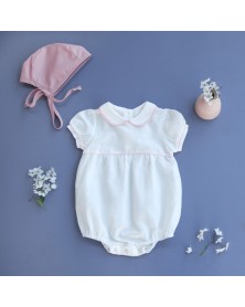 HP Baby Girl White Romper 