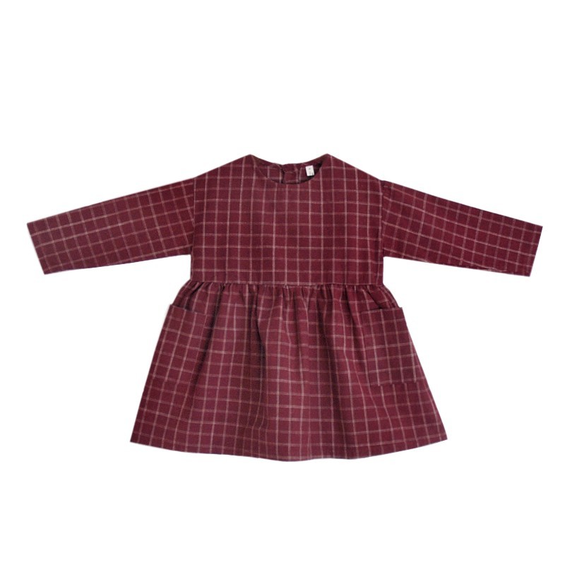 Charlie Burgundy Plaid Dress