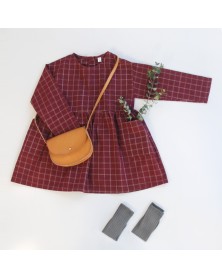 Charlie Burgundy Plaid Dress