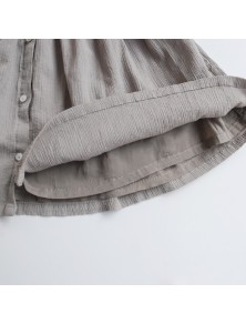 Marvi Buttoned Skirt - Grey