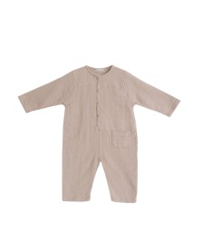 Marvi Cotton Gauze Jumpsuit - Blush Beige