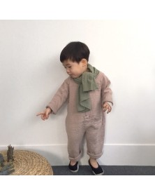 Marvi Cotton Gauze Jumpsuit - Blush Beige