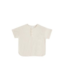Buttoned Short Sleeves T- shirt - Ivory