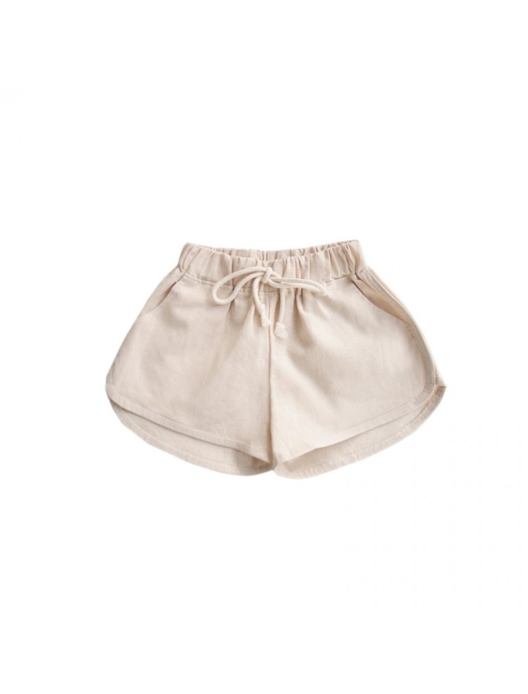 Vintage Sporty Linen Shorts - Cream