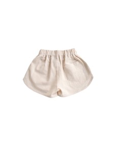 Vintage Sporty Linen Shorts - Cream