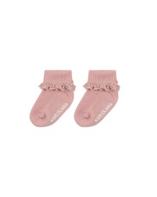 Baby Ruffle Lace Ankle Socks - Vintage Pink