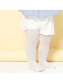 KC Baby White Floral Tights