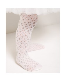 KC Baby White Floral Tights
