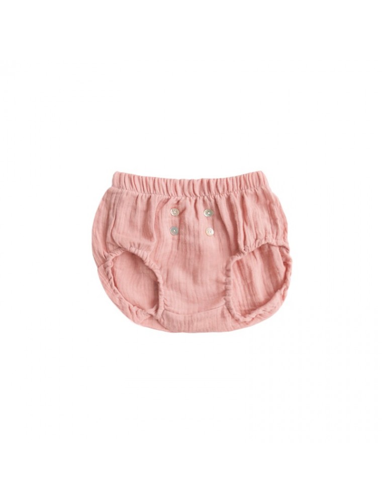 Baby Buttoned Bloomers - Pink