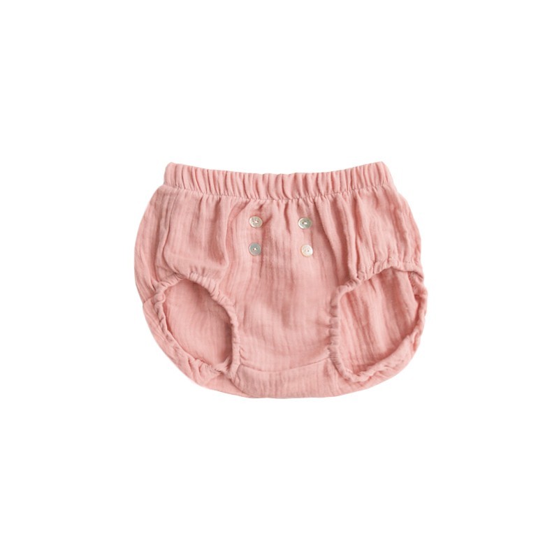 Baby Buttoned Bloomers - Pink