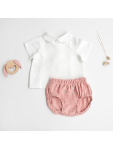 Baby Buttoned Bloomers - Pink