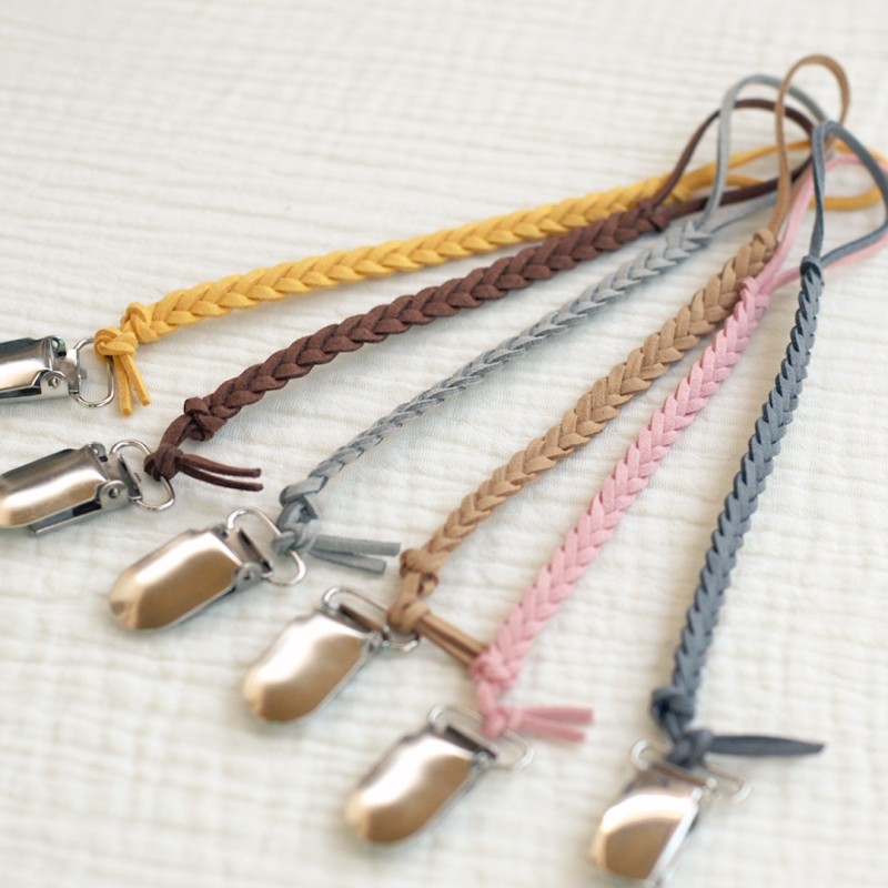 Classic Vanilla Gold Ombre Pacifier Clip Set main image 0