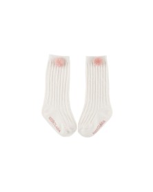 Baby Pompom Knee High Socks - Pink