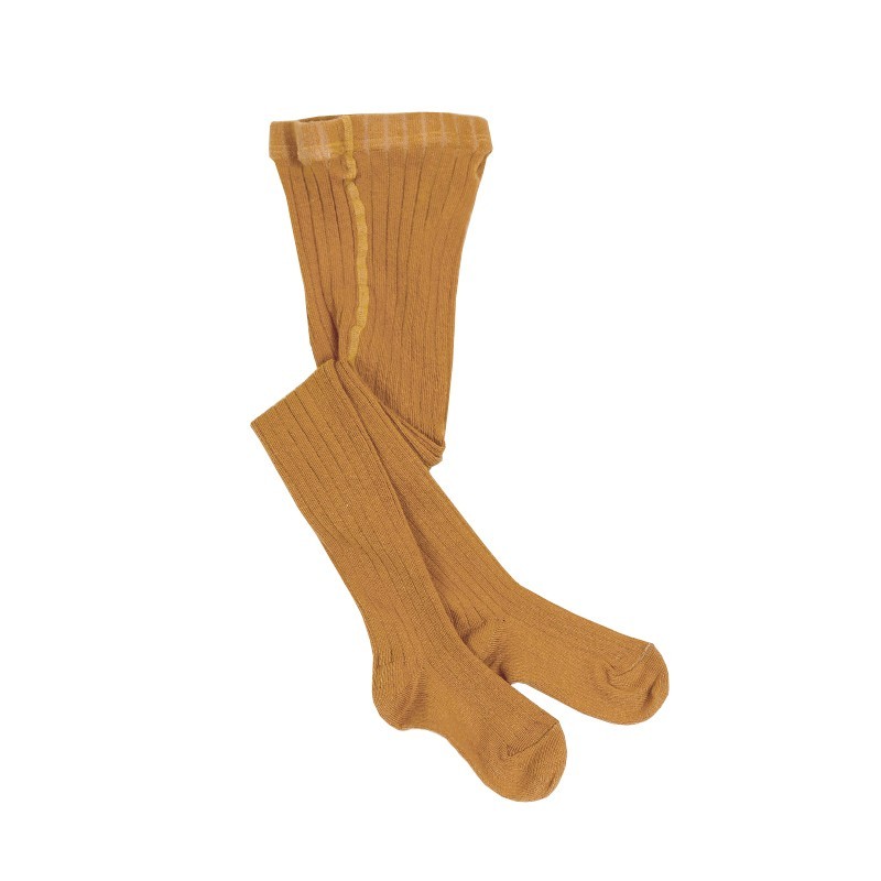 Play Up Ribbed Tights - Mustard