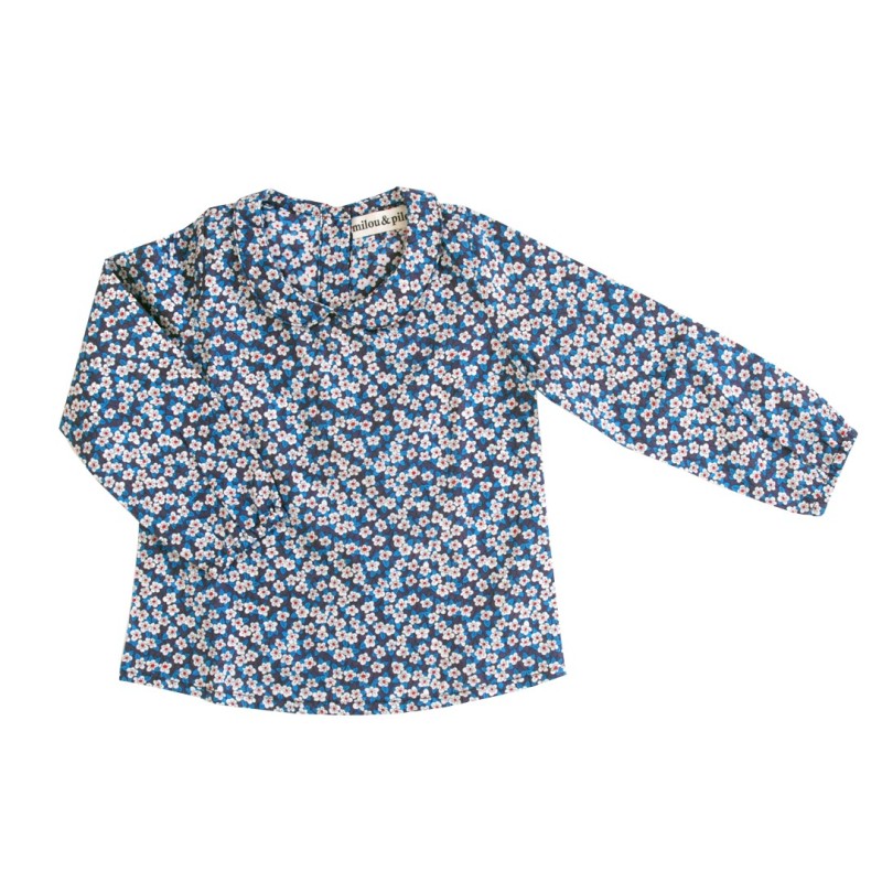 Milou & Pilou Liberty Shirt Ffion - Blue