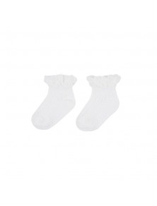 Baby White Openwork Ankle Socks