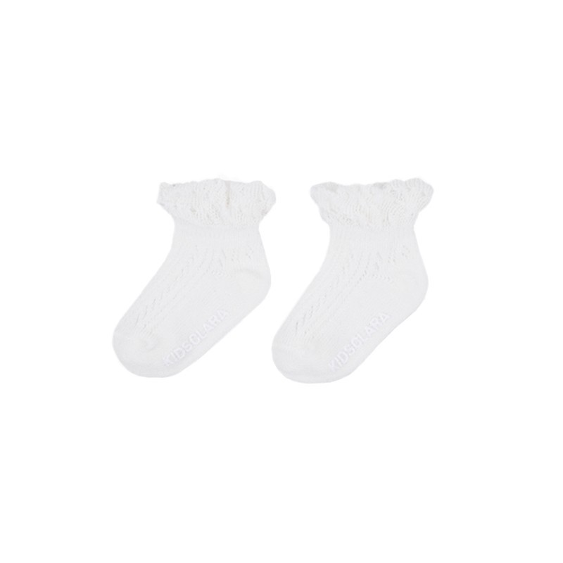 Baby White Openwork Ankle Socks