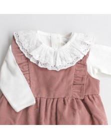 Detachable Ruffled Collar - White Eyelet Lace
