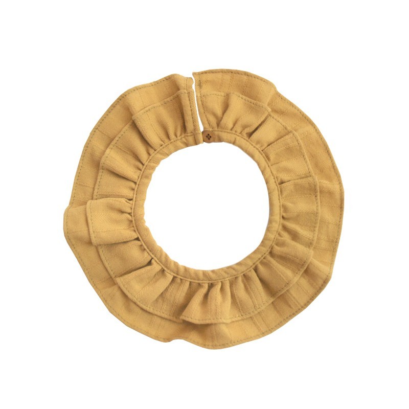 Detachable Ruffled Collar - Mustard