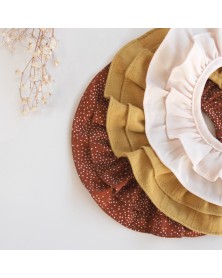 Detachable Ruffled Collar - Mustard