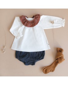 Detachable Ruffled Collar - Caramel