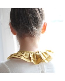 Detachable Ruffled Collar - Mustard