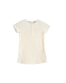 Baby Ribbed Basic Tee - Cream