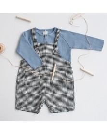 Gingham Playsuit - Black 