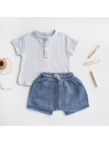 Play Up Linen Shorts - Blue