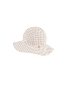 Baby Gingham Reversible Hat - Beige