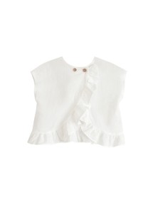 Luna Ruffle Top - White 