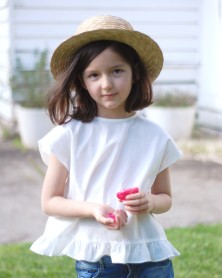 Luna Ruffle Top - White 