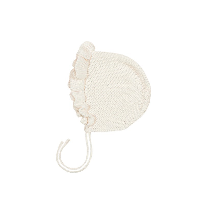 HP Baby Ruffle Bonnet - Ivory