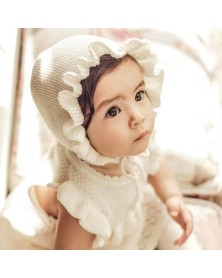 HP Baby Ruffle Bonnet - Ivory