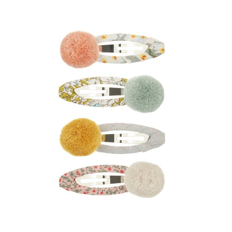 Mimi & Lula Secret Garden Pom Pom Clips - Set of 4