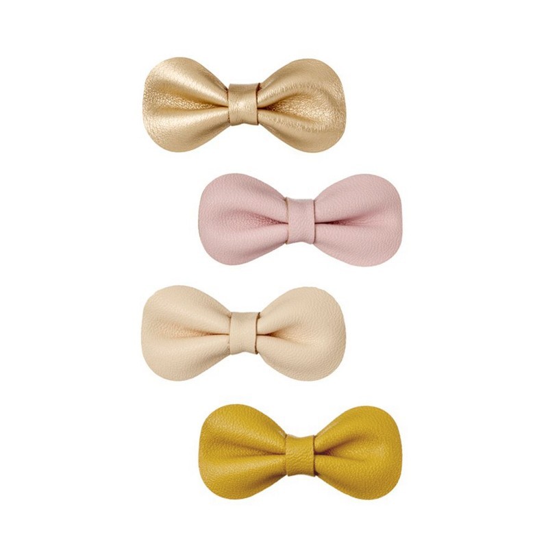 Mimi & Lula Gracie Bow Clips Mustard - Set of 4