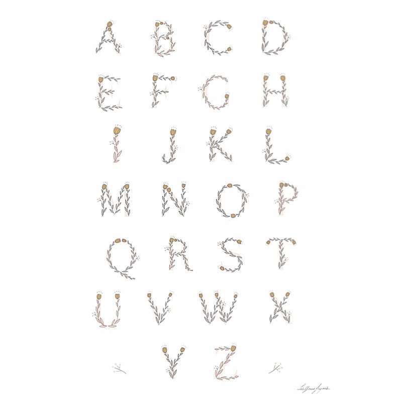 Les Yeux Fripons - Bucolic Alphabet Poster