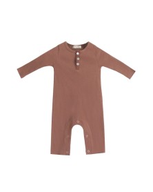 Ribbed Baby jumpsuit - Chesnut