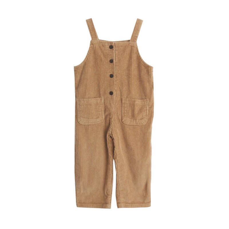 Chunky Cord Overalls - Camel