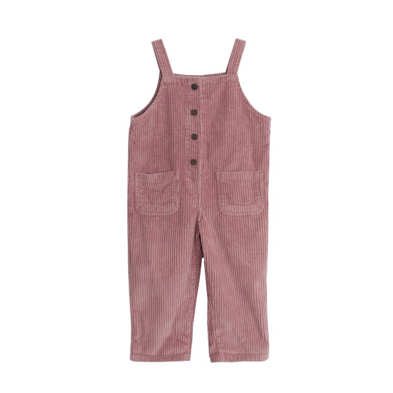 Chunky Cord Overalls - Vintage Pink