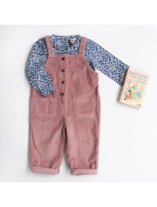 Chunky Cord Overalls - Vintage Pink