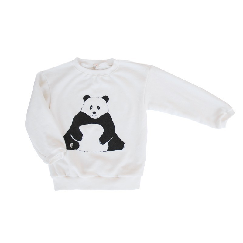 Benir Panda White Sweatshirt