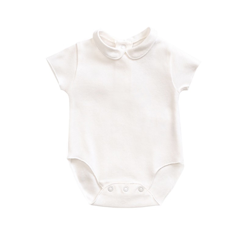 Play Up Peter Pan Short Sleeves Bodysuit - Ivory